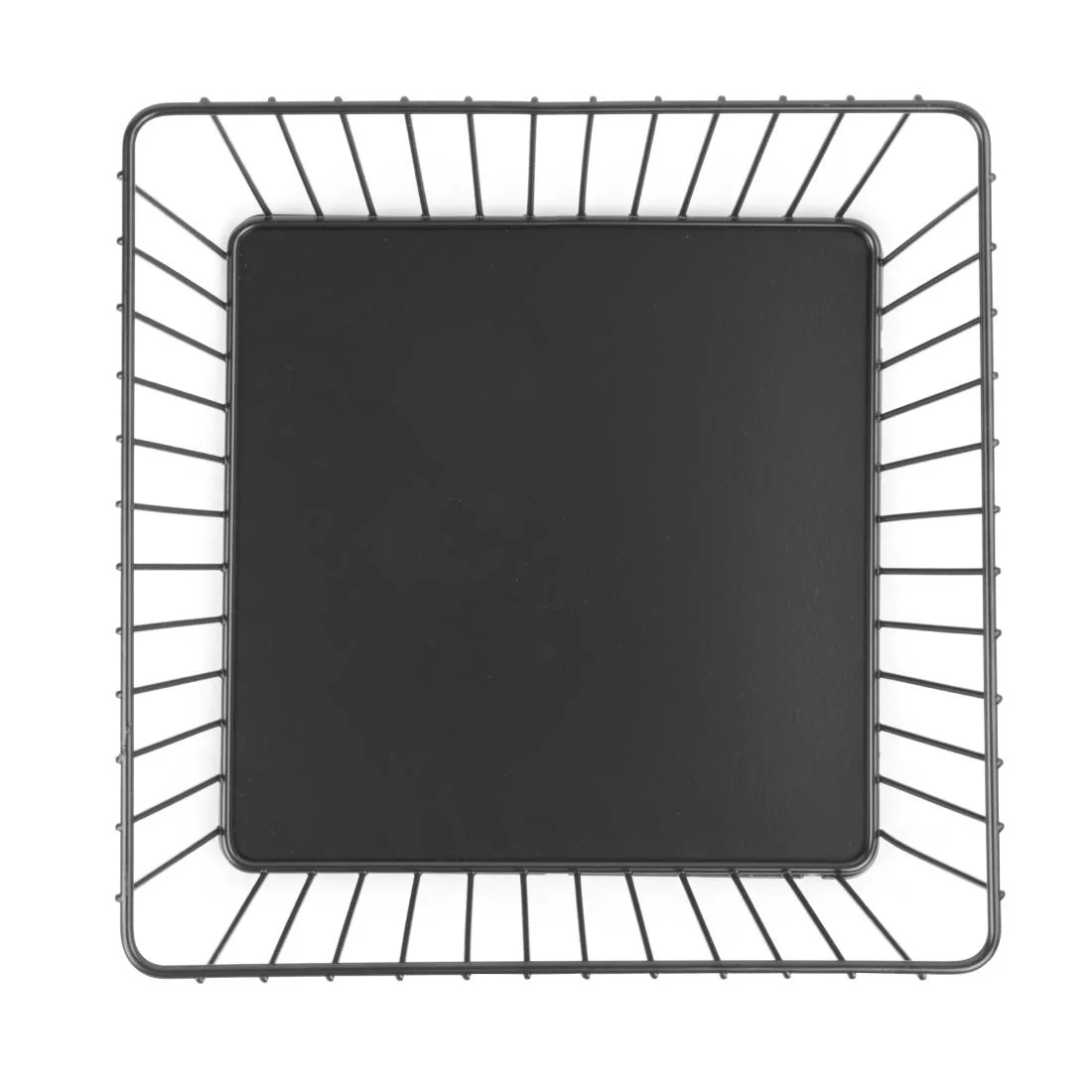 Olympia Wire Food Display Tray Square Black 230x230x100mm - Image 6