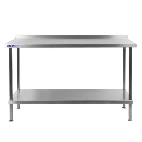 Holmes Stainless Wall Table with Upstand 1800mm