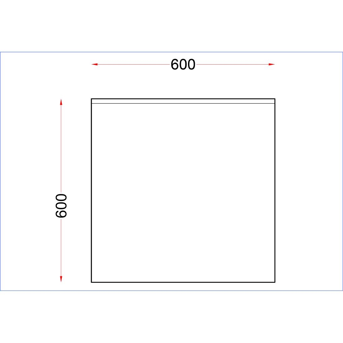 Holmes Stainless Steel Wall Table with Upstand 600mm