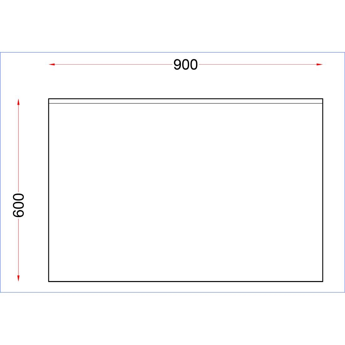 Holmes Stainless Steel Wall Table with Upstand 900mm