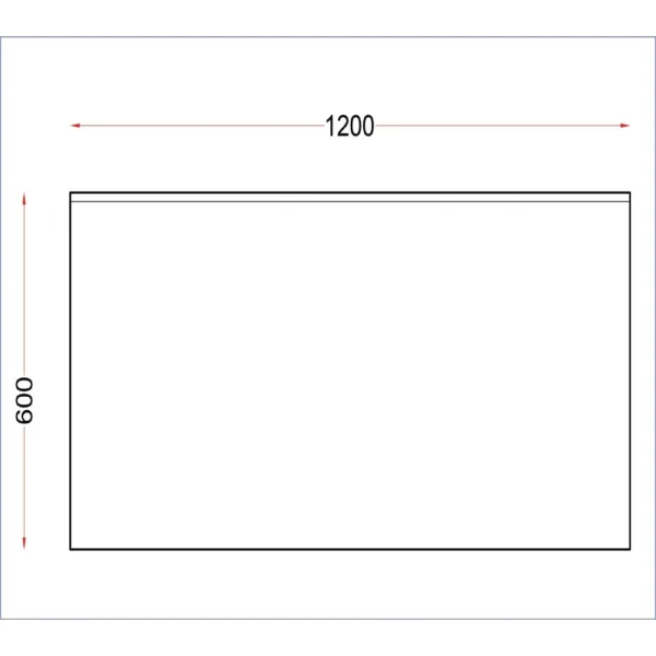 Holmes Stainless Steel Wall Table with Upstand 1200mm