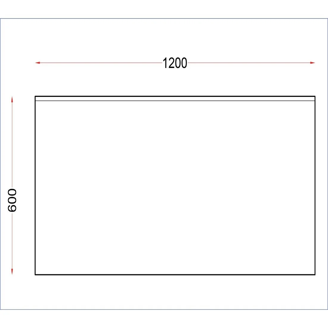Holmes Stainless Steel Wall Table with Upstand 1200mm - Image 5