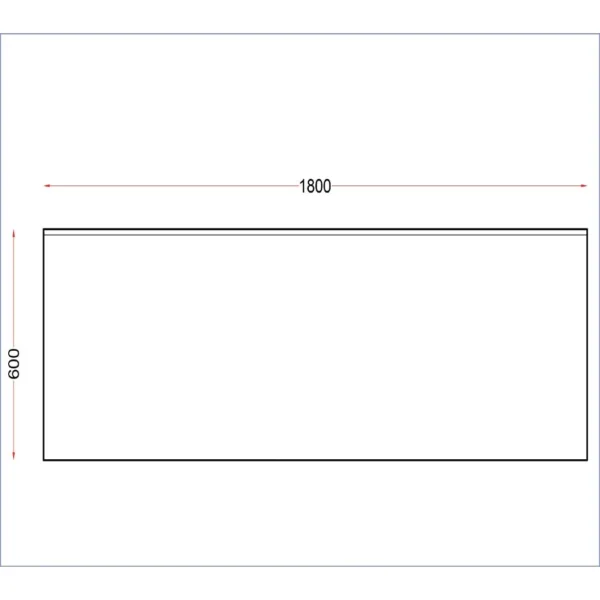 Holmes Stainless Steel Wall Table with Upstand 1800mm