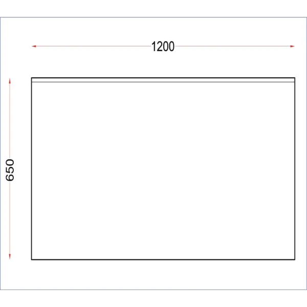 Holmes Stainless Steel Wall Table with Upstand 1200mm