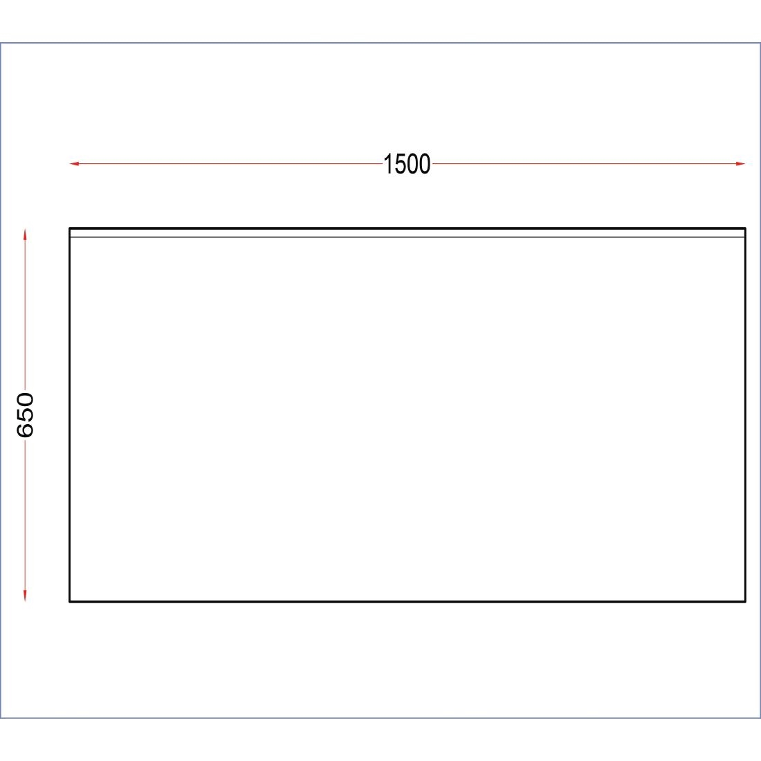 Holmes Stainless Steel Wall Table with Upstand 1500mm