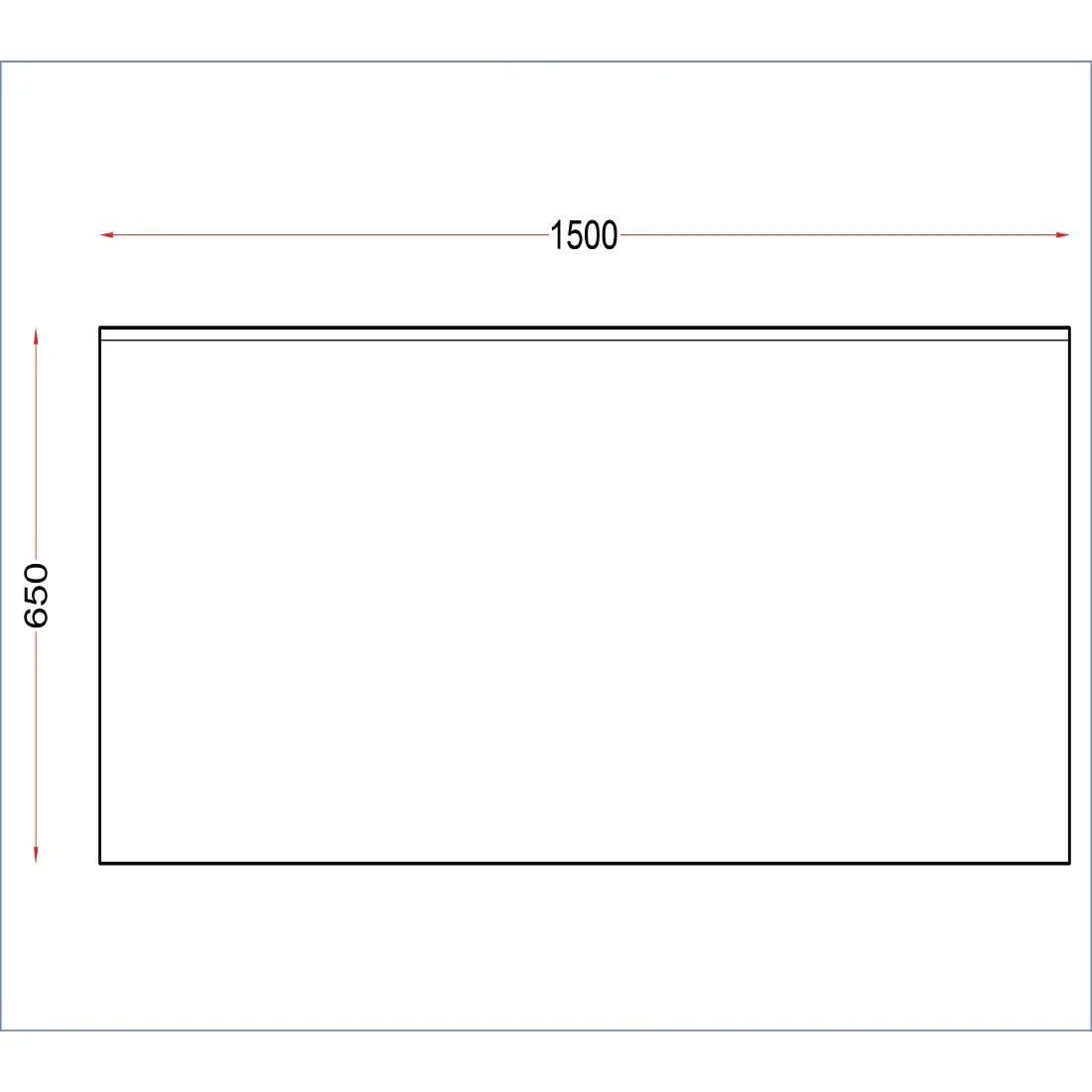 Holmes Stainless Steel Wall Table with Upstand 1500mm - Image 5