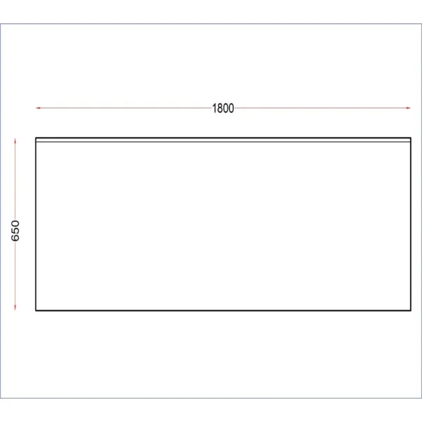 Holmes Stainless Wall Table with Upstand 1800mm