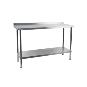 Holmes Stainless Steel Wall Table with Upstand 600mm