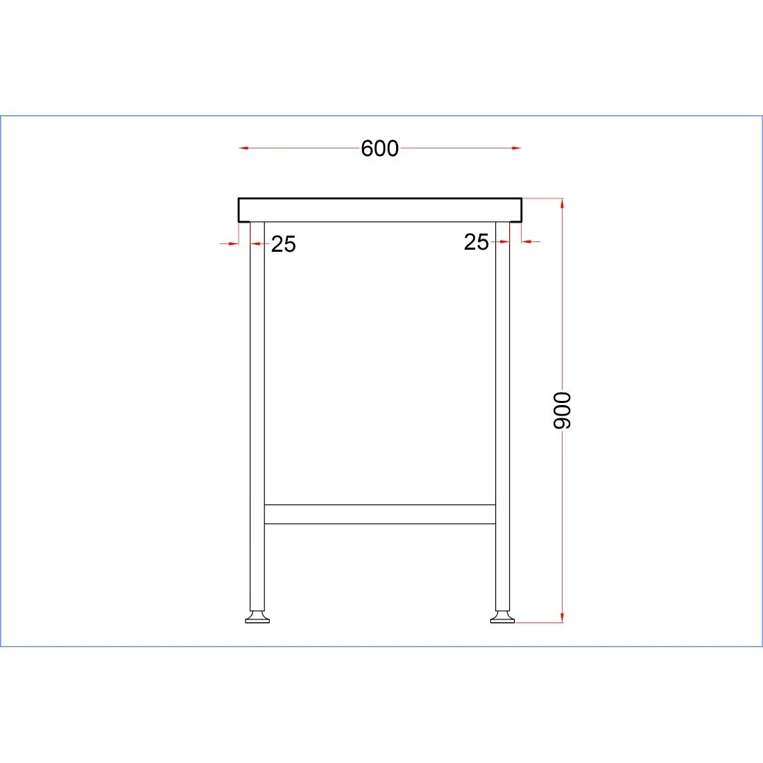 Holmes Stainless Steel Centre Table 900mm - Image 6