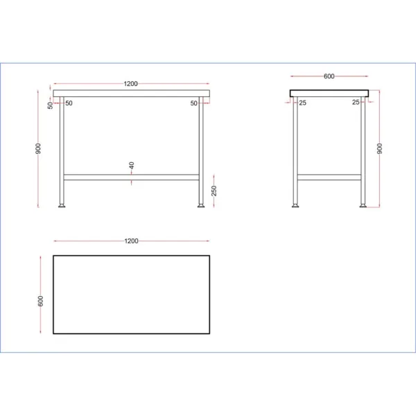 Holmes Stainless Steel Centre Table 1200mm