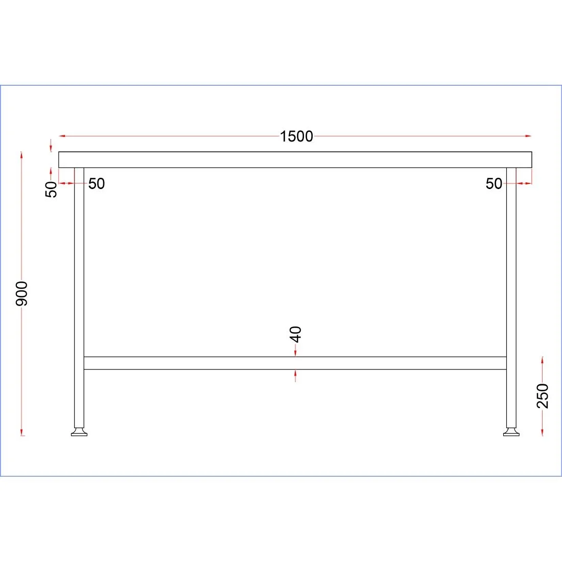Holmes Stainless Steel Centre Table 1500mm - Image 4