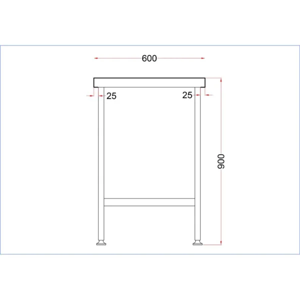 Holmes Stainless Steel Centre Table 1800mm