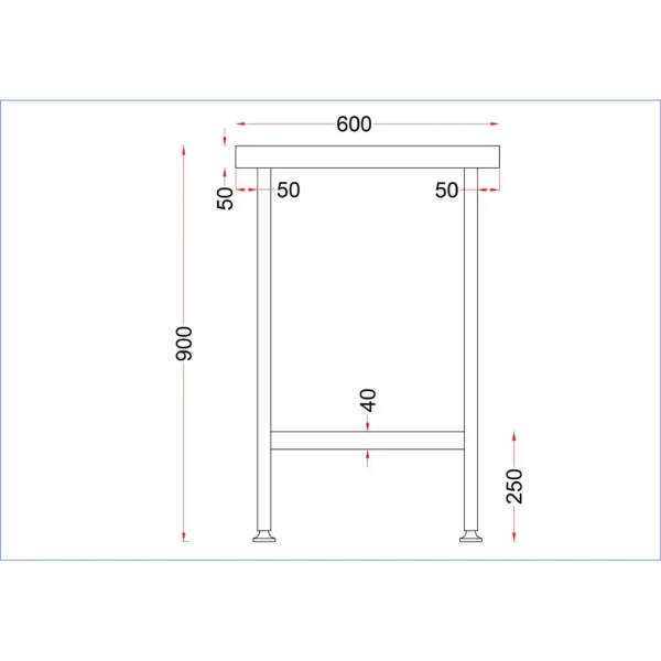 Holmes Stainless Steel Centre Table 600mm