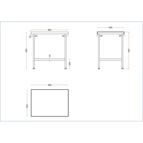 Holmes Stainless Steel Centre Table 900mm