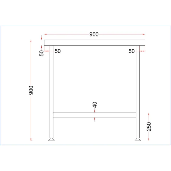 Holmes Stainless Steel Centre Table 900mm