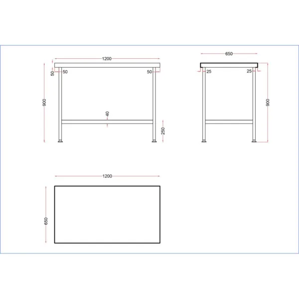 Holmes Stainless Steel Centre Table 1200mm