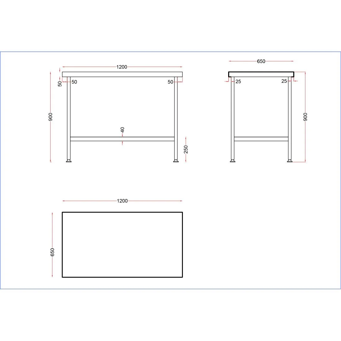 Holmes Stainless Steel Centre Table 1200mm - Image 3