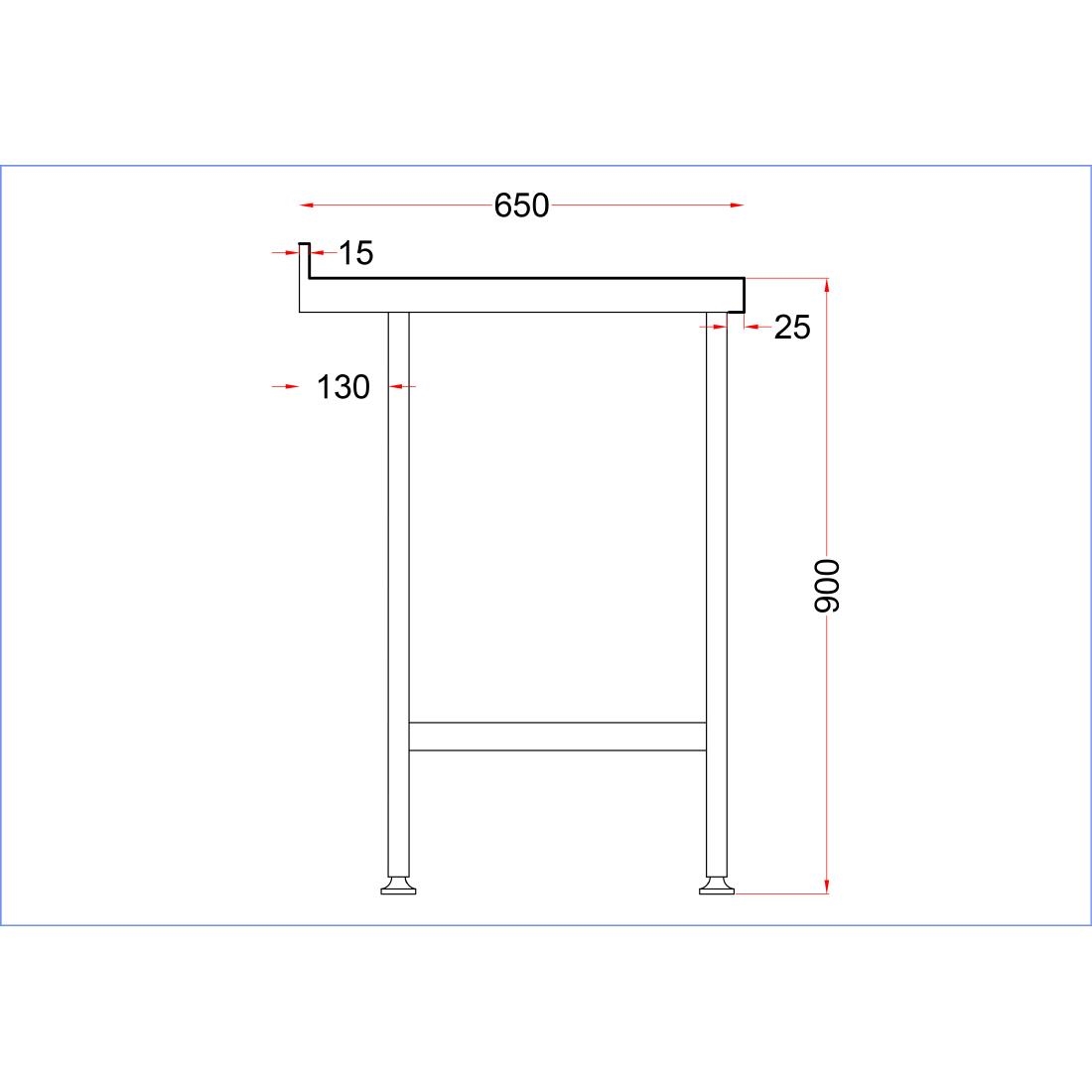 Holmes Stainless Steel Centre Table 1800mm