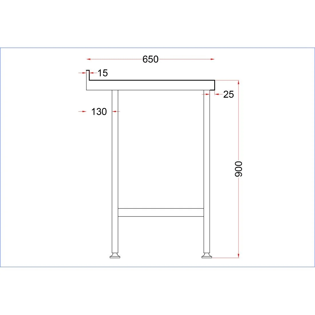 Holmes Stainless Steel Centre Table 1800mm - Image 6