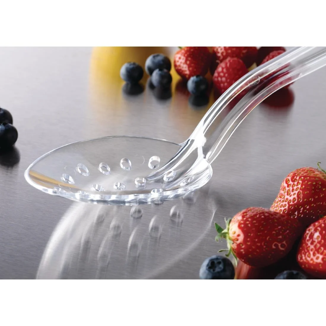 Matfer Bourgeat Exoglass Perforated Serving Spoon Clear 13" - Image 3