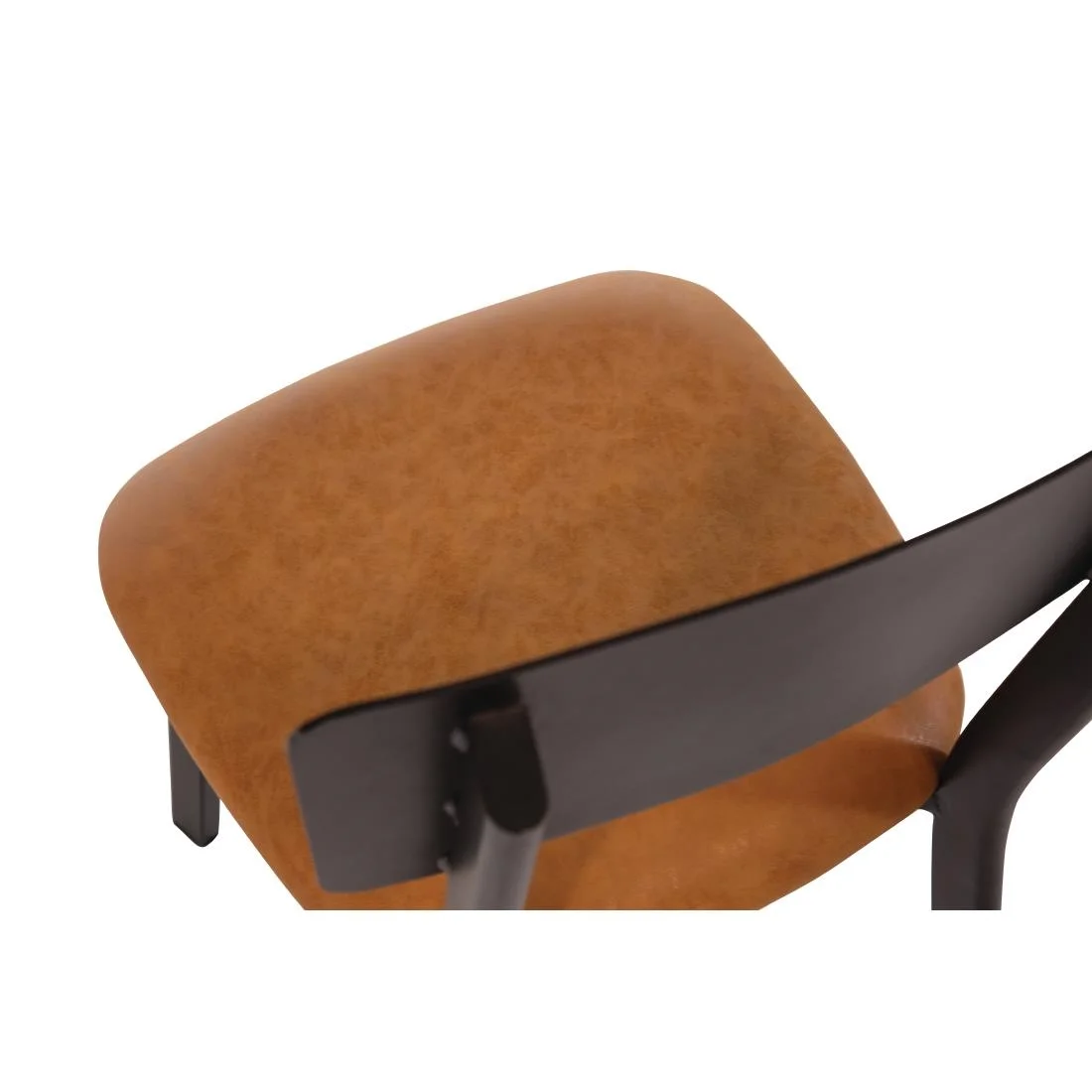 Bolero Metal & PU Side Chair Vintage Camel (Pack 4) - Image 6