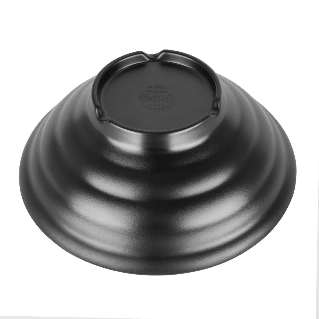 Olympia Kristallon Fusion Melamine Large Bowls Black 225mm (4 Pack) - Image 5