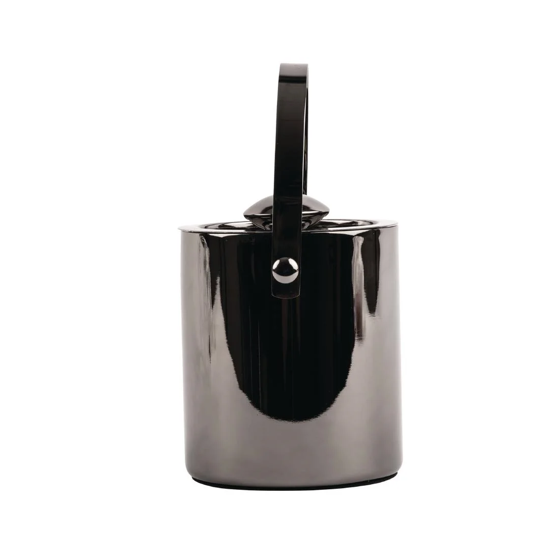 Olympia Double Walled Ice Bucket with Lid 1Ltr Gunmetal - Image 3