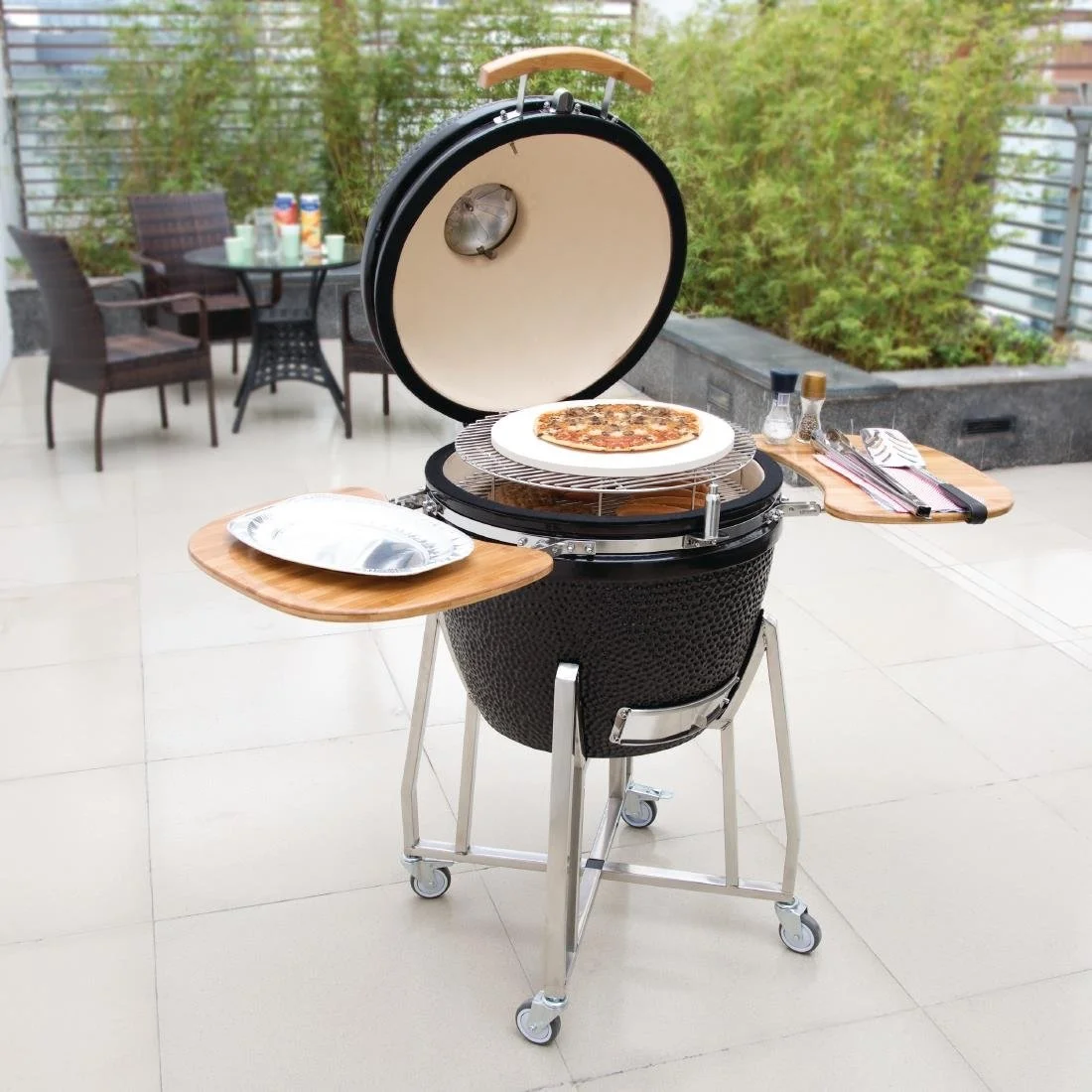 Buffalo XL Ceramic Kamado BBQ Grill 22" - Image 7