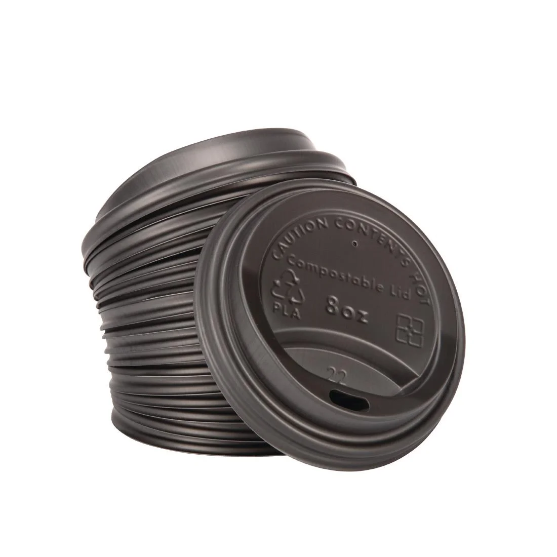 Fiesta Compostable Coffee Cup Lids 225ml / 8oz (Pack of 1000) - Image 5