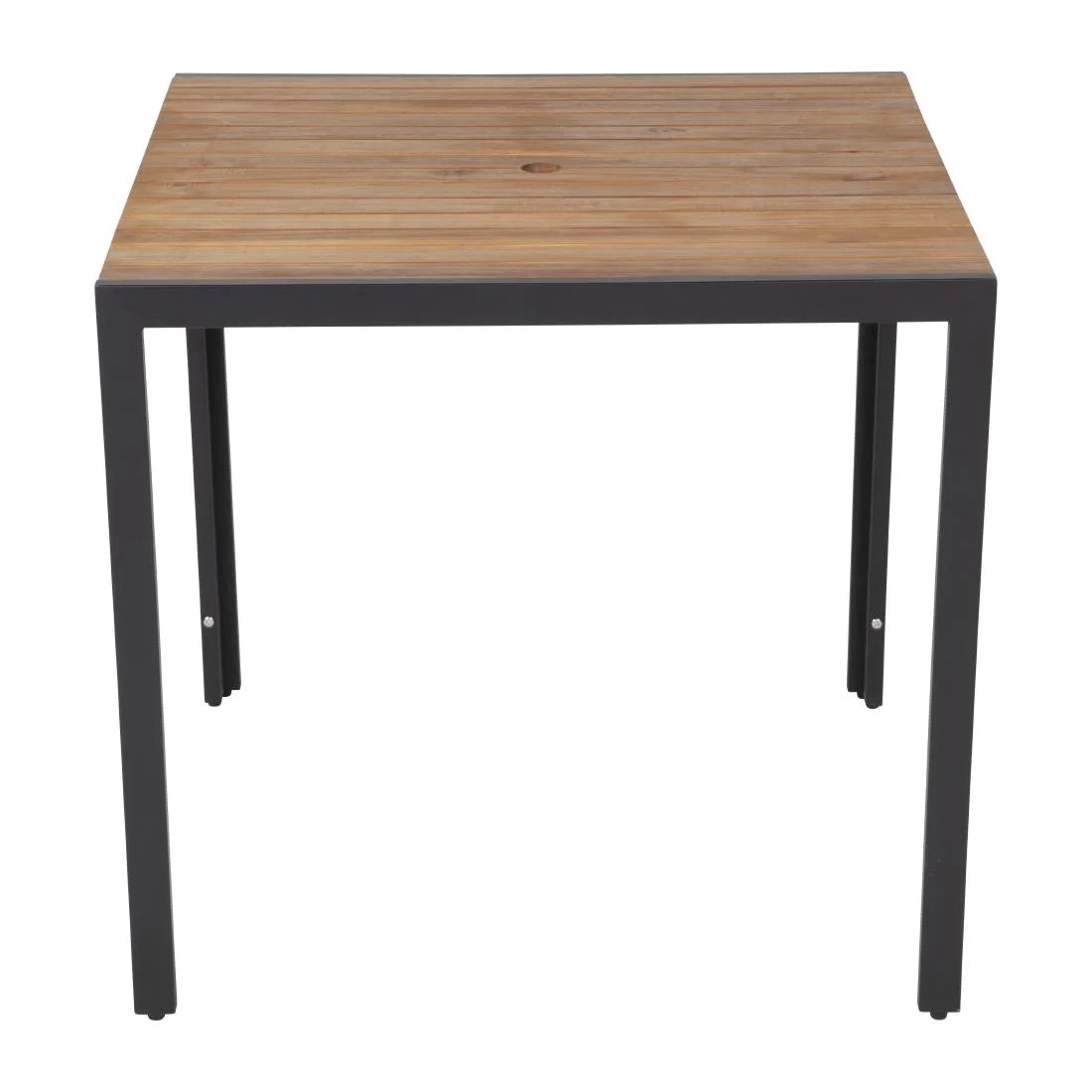 Bolero Square Steel and Acacia Table 800mm - Image 4