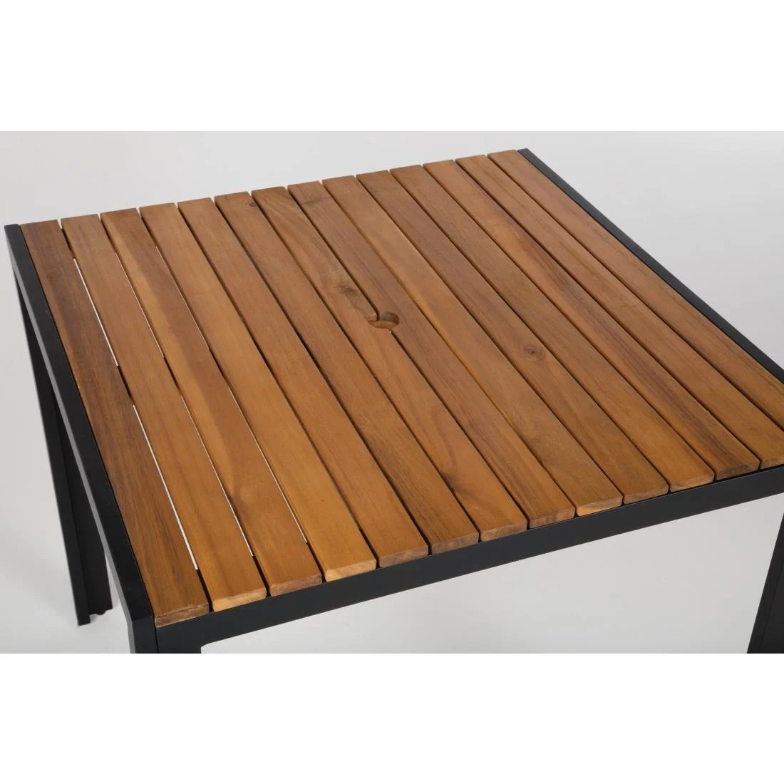 Bolero Square Steel and Acacia Table 800mm - Image 6