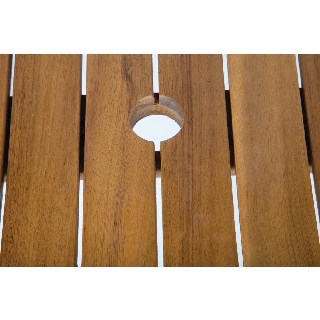 Bolero Square Steel and Acacia Table 800mm - Image 7