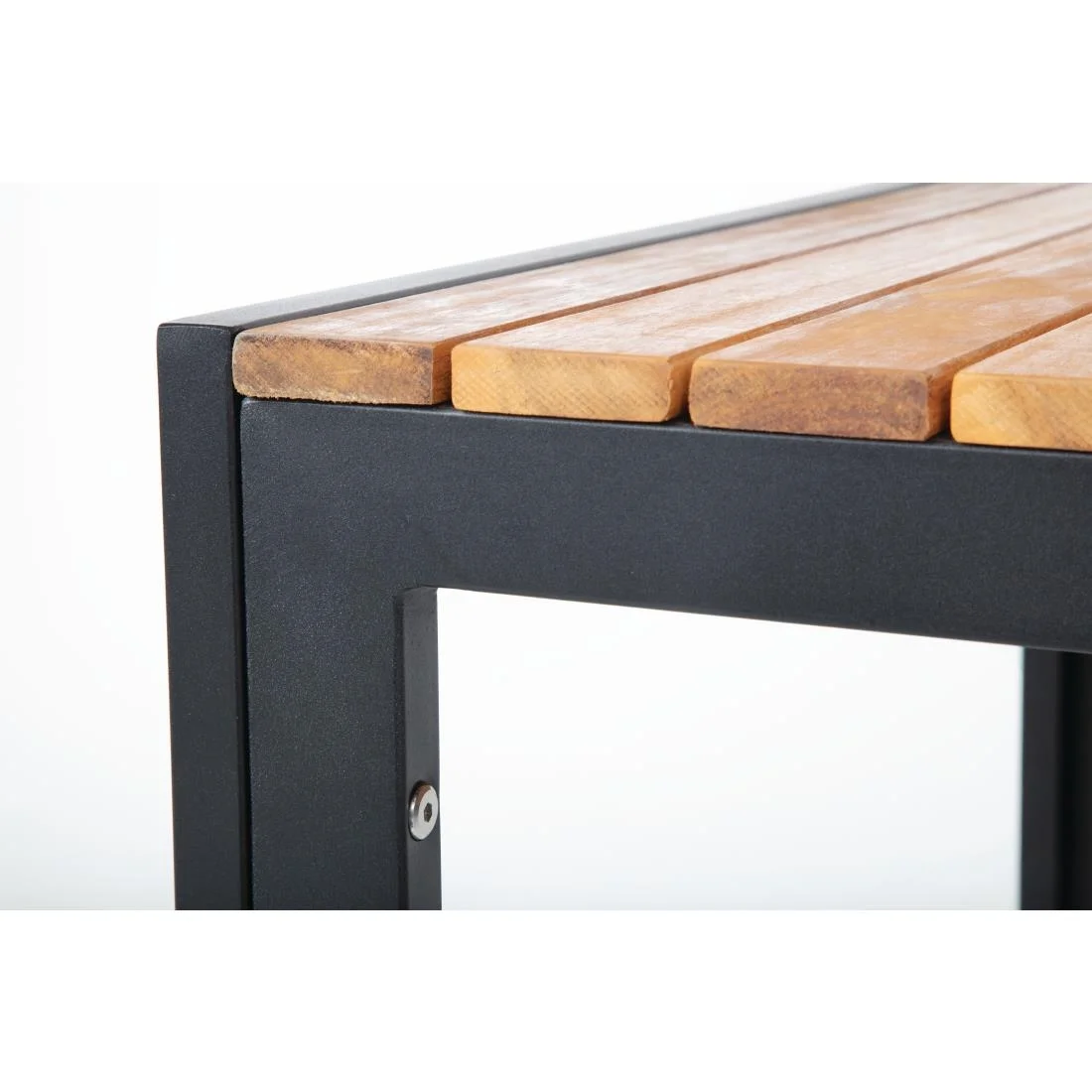 Bolero Square Steel and Acacia Table 800mm - Image 8