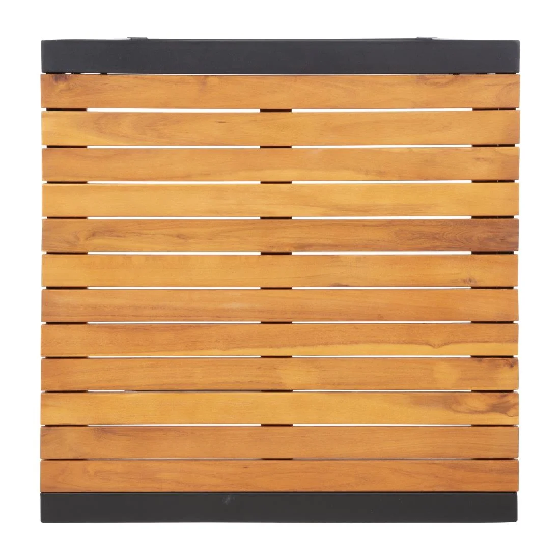 Bolero Square Steel and Acacia Bar Table 600mm - Image 7