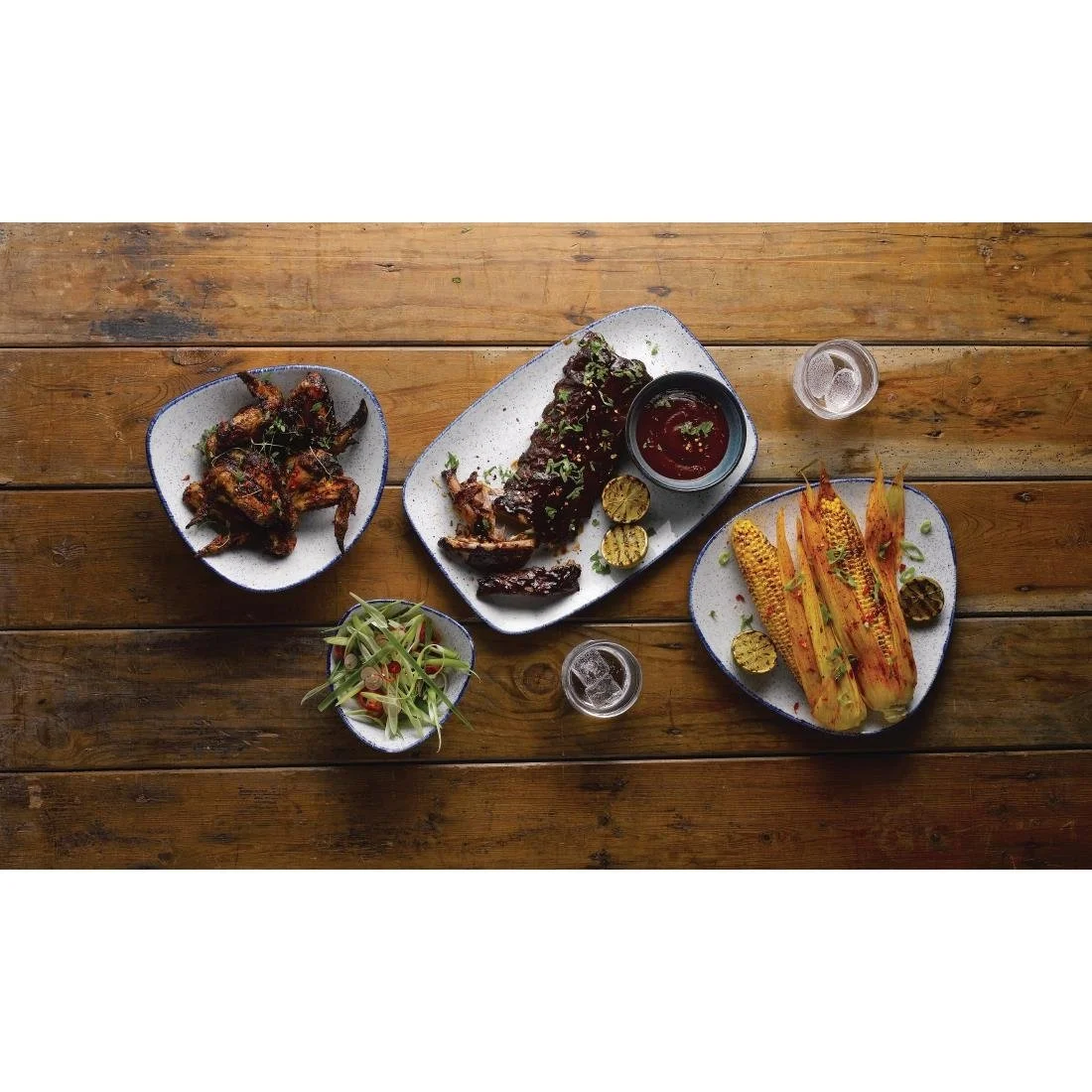 Churchill Stonecast Hints Triangle Bowls Indigo Blue 150mm (12 Pack) - Image 3