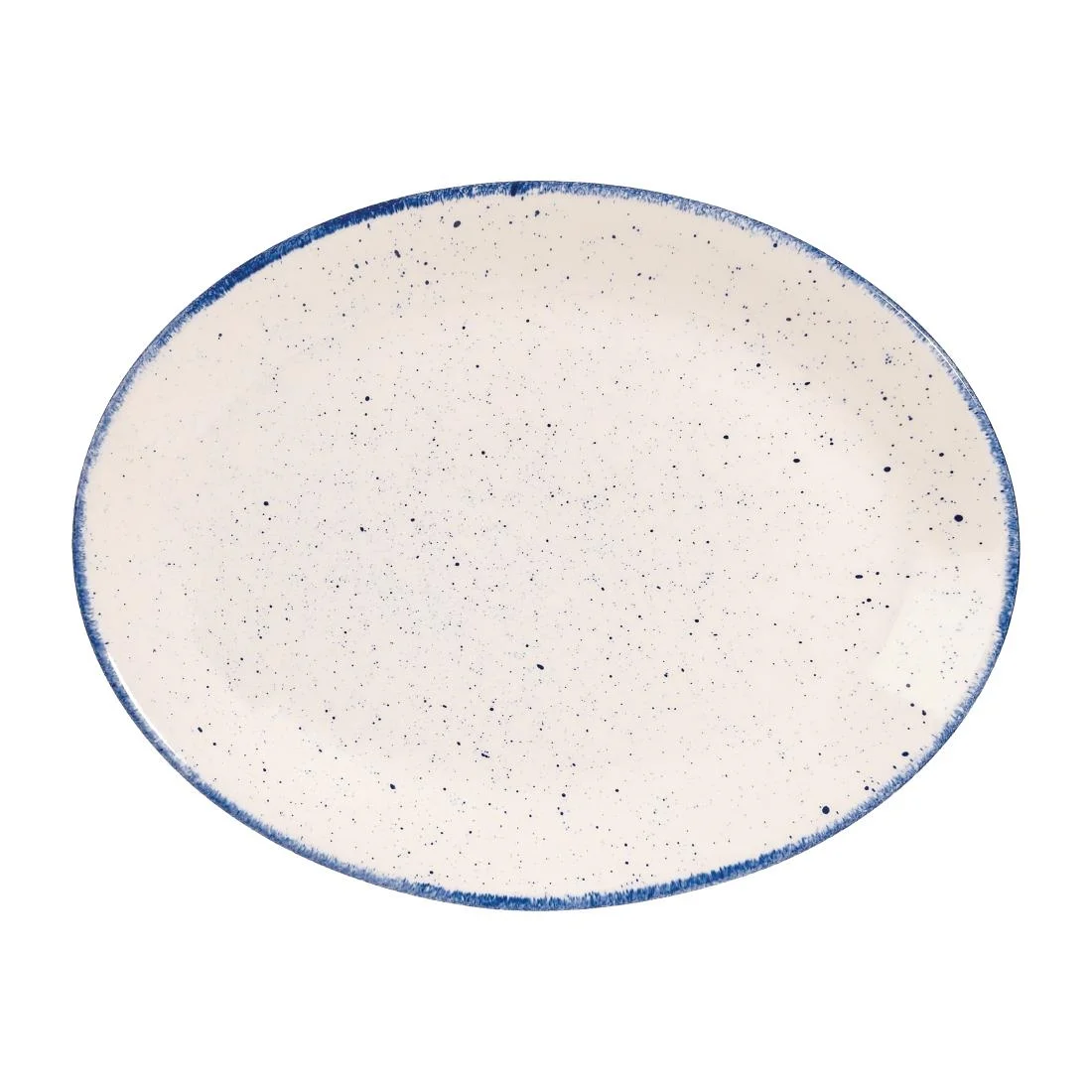 Churchill Stonecast Hints Oval Plates Indigo Blue 305mm (12 Pack)