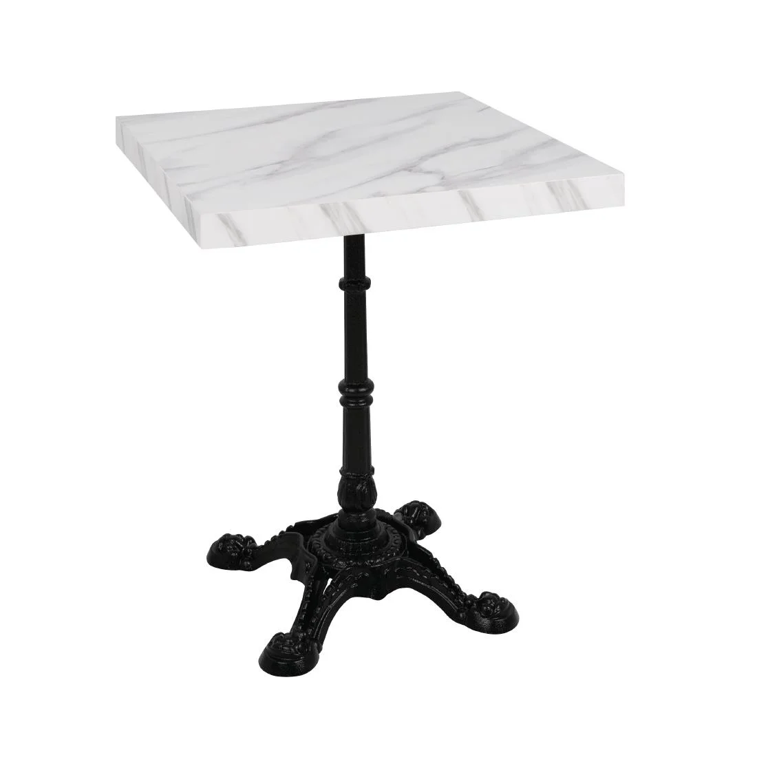 Bolero Pre-Drilled Square Table Top Marble Effect 600mm - Image 3