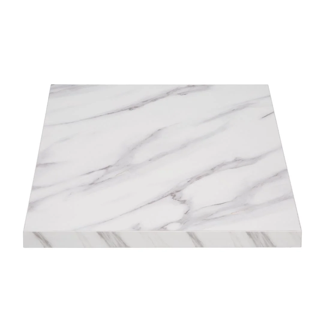 Bolero Pre-Drilled Square Table Top Marble Effect 600mm - Image 2