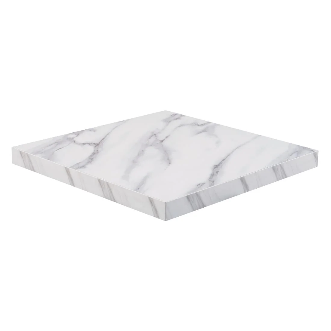 Bolero Pre-Drilled Square Table Top Marble Effect 600mm - Image 4