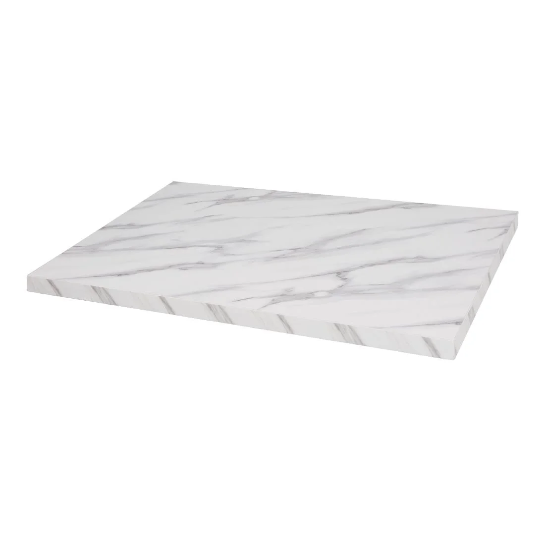Bolero Pre-Drilled Rectangular Table Top Marble Effect 700mm - Image 2