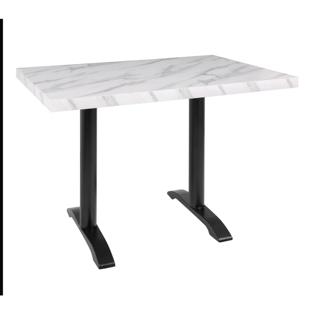 Bolero Pre-Drilled Rectangular Table Top Marble Effect 700mm - Image 3
