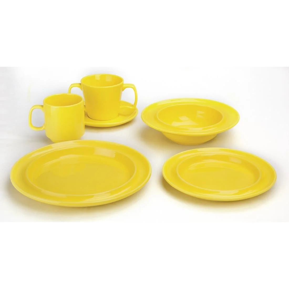 Olympia Heritage Raised Rim Bowls Yellow 205mm (4 Pack) - Image 3