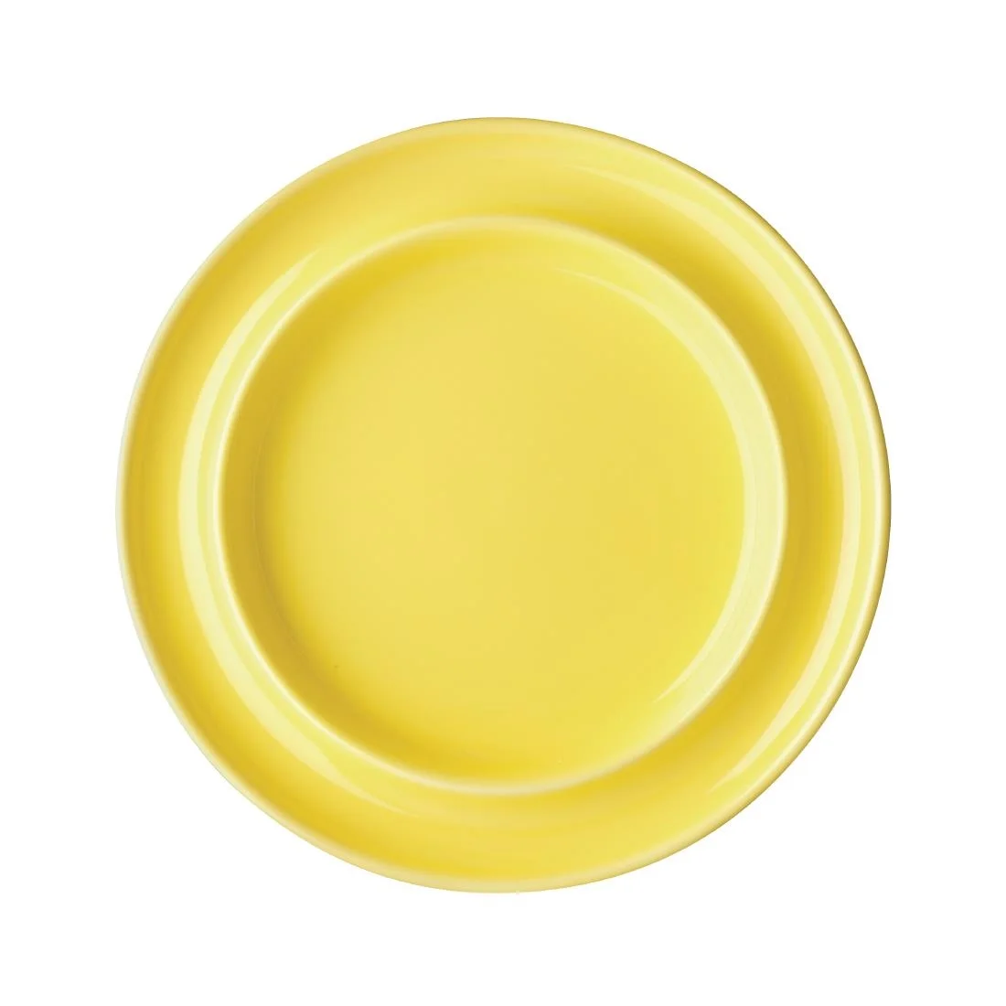Olympia Heritage Raised Rim Plates Yellow 203mm (4 Pack)