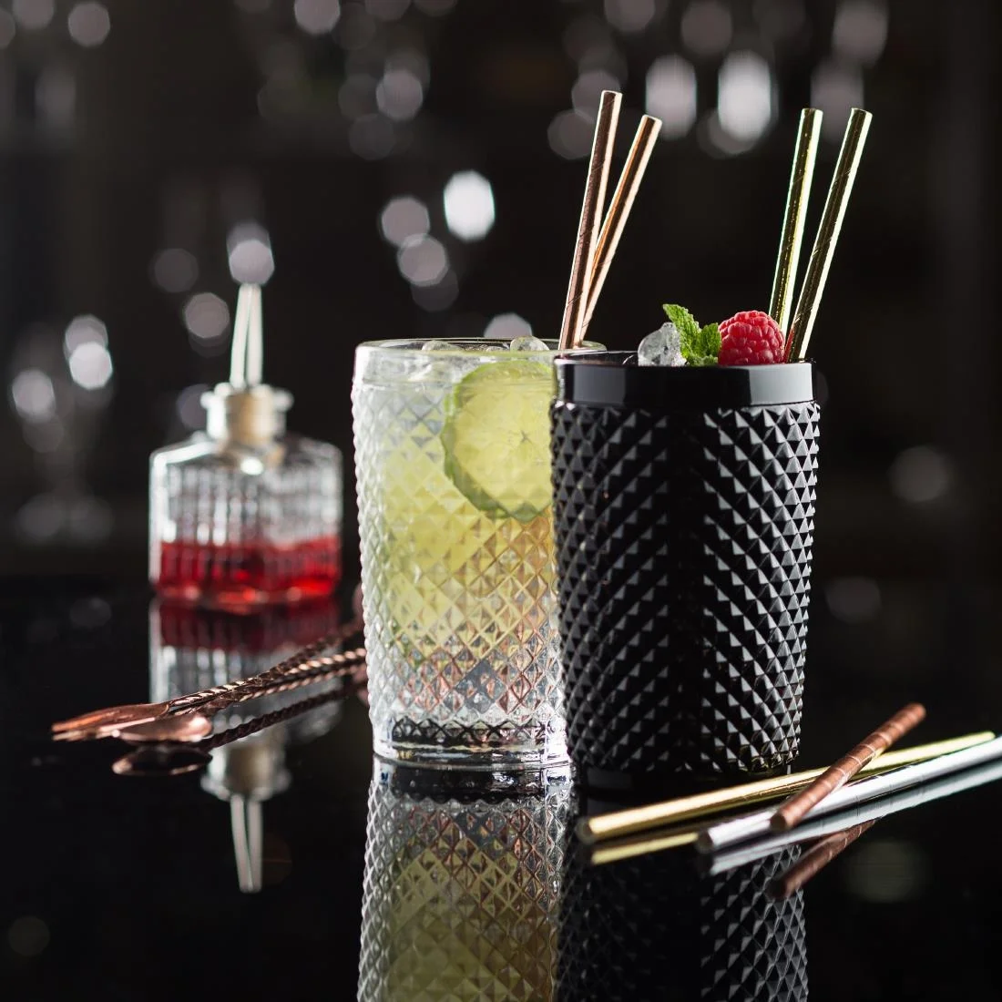 Utopia Biodegradable Paper Straws Metallic (Pack of 250) - Image 2