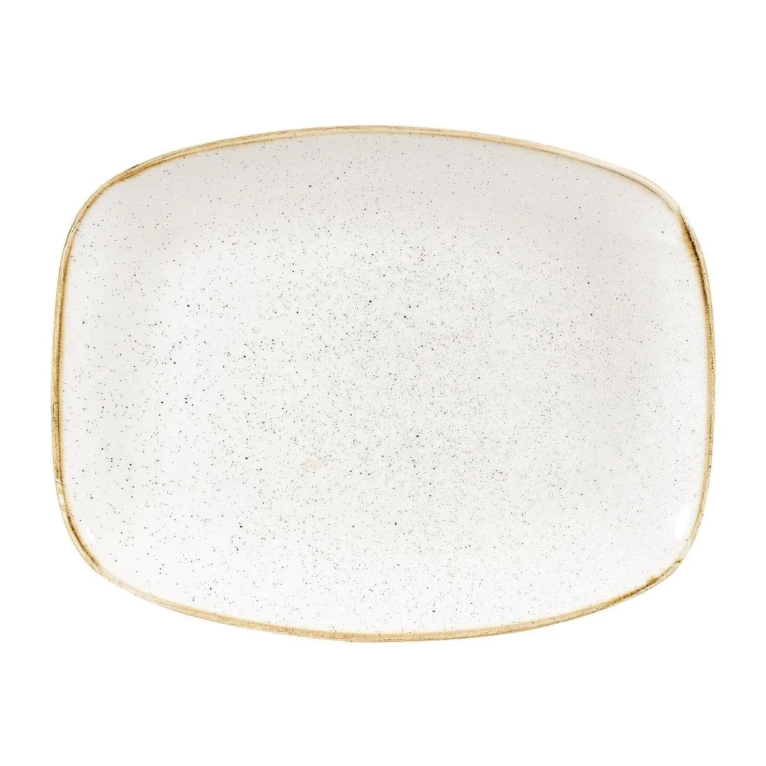 Churchill Stonecast Rectangular Plates Barley White 245 x 355mm (6 Pack)
