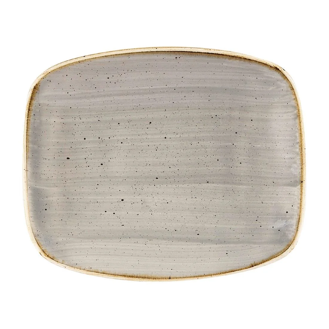 Churchill Stonecast Rectangular Plates Peppercorn Grey 126 x 154mm (12 Pack)