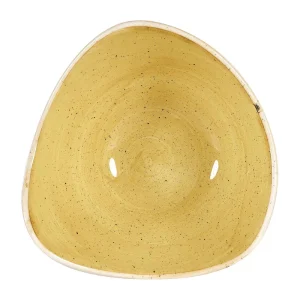 Churchill Stonecast Triangular Bowls Mustard Seed Yellow 153mm (12 Pack)