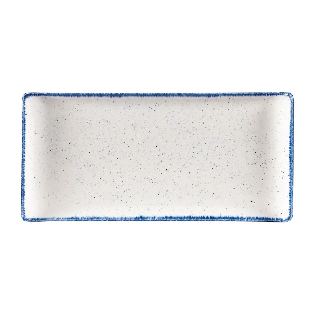 Churchill Stonecast Hints Rectangular Plates Indigo Blue 145 x 300mm (6 Pack)