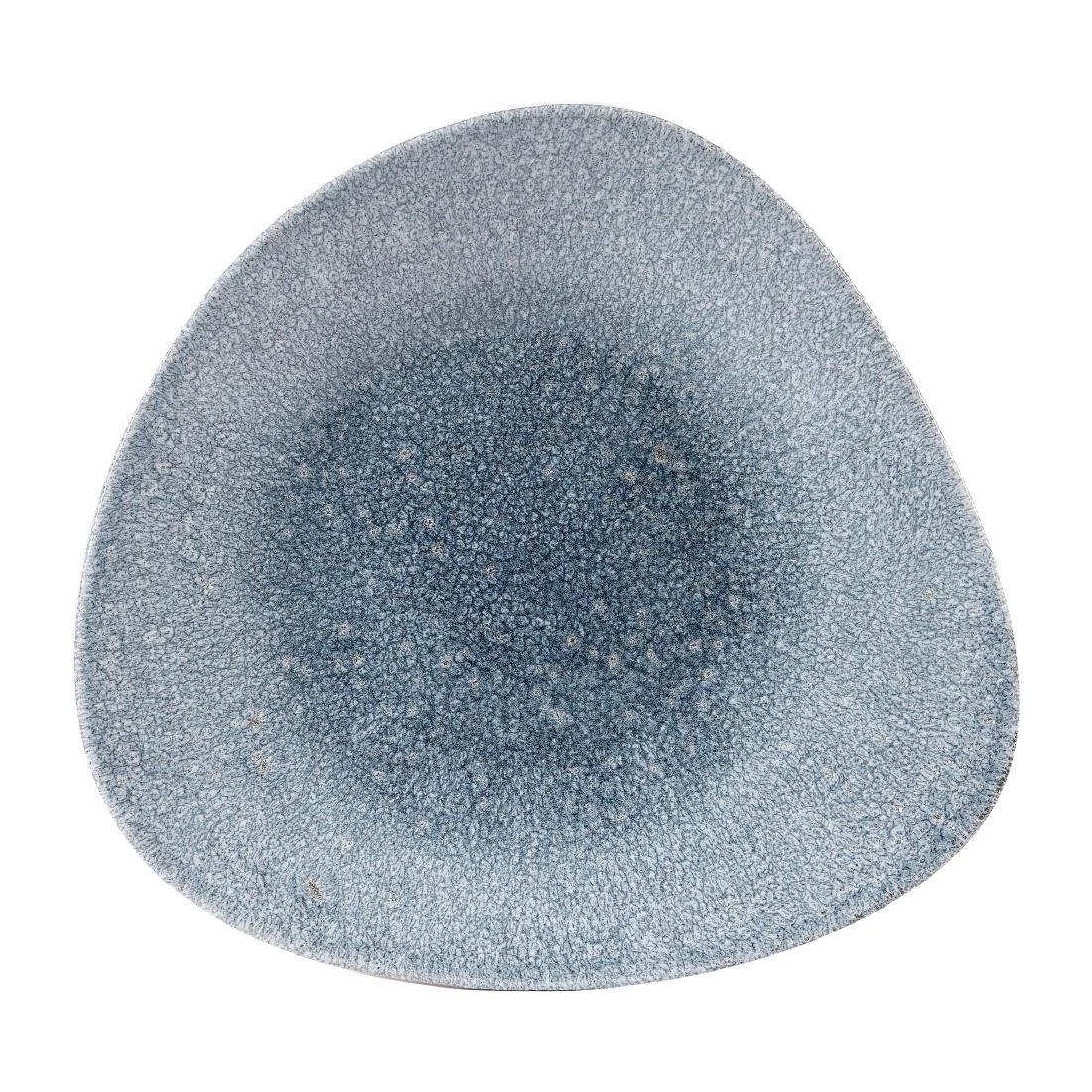 Churchill Studio Prints Raku Triangular Shallow Bowls Topaz Blue 278mm (12 Pack)