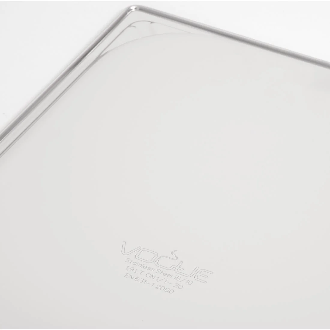 Vogue Heavy Duty Stainless Steel 1/1 GN Pan 20mm - Image 8